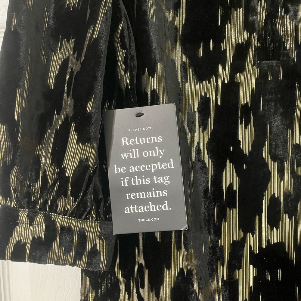 Pomander Place Black and metallic gold tuckernuck dress